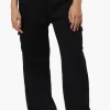 Fahrenheit Fleece Wide Leg Cargo Sweatpants - Black