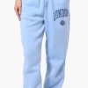 Fahrenheit London Print Fleece Joggers - Blue