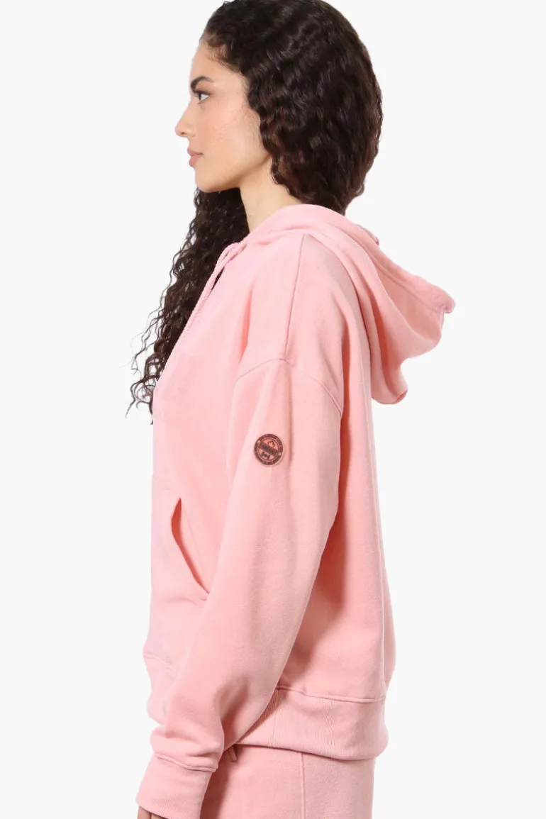 Fahrenheit Oversized Aspen Print Hoodie - Pink