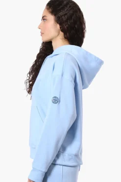 Fahrenheit Oversized Aspen Print Hoodie - Blue
