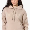 Fahrenheit Oversized Whistler Print Hoodie - Beige