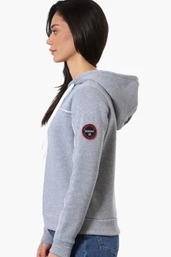 Fahrenheit Piping Detail Zip Up Hoodie - Grey