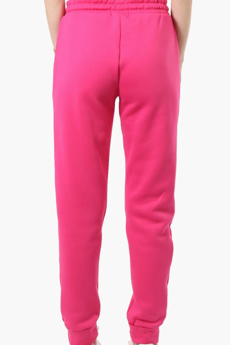 Fahrenheit Tie Waist Brooklyn Print Joggers - Pink