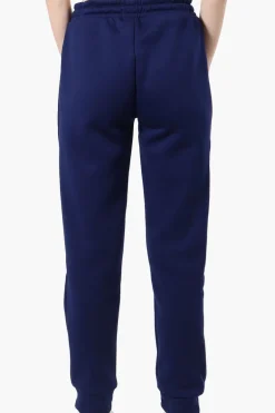Fahrenheit Tie Waist Brooklyn Print Joggers - Navy