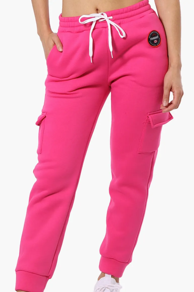 Fahrenheit Tie Waist Cargo Joggers - Pink