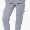 Fahrenheit Tie Waist Cargo Joggers - Grey