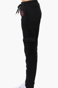 Fahrenheit Tie Waist Cargo Joggers - Black