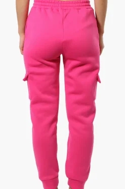 Fahrenheit Tie Waist Cargo Joggers - Pink