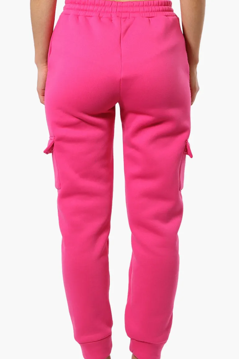 Fahrenheit Tie Waist Cargo Joggers - Pink