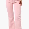 Fahrenheit Tie Waist Flared Sweatpants - Pink