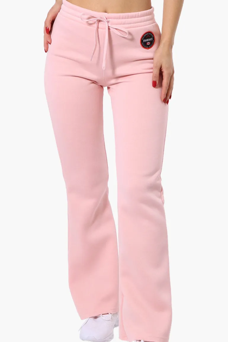 Fahrenheit Tie Waist Flared Sweatpants - Pink