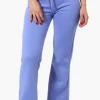 Fahrenheit Tie Waist Flared Sweatpants - Blue