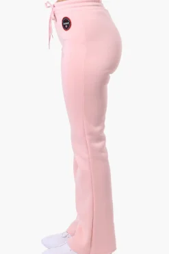 Fahrenheit Tie Waist Flared Sweatpants - Pink