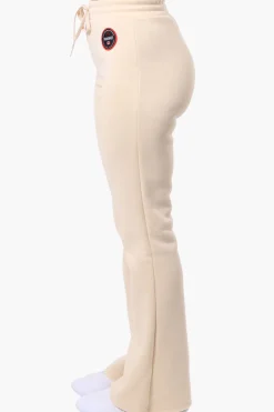 Fahrenheit Tie Waist Flared Sweatpants - Cream