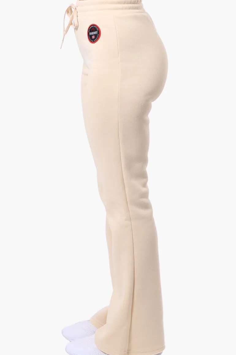 Fahrenheit Tie Waist Flared Sweatpants - Cream