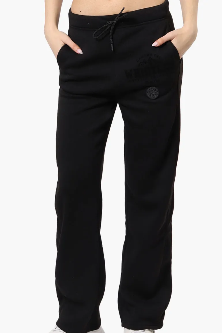 Fahrenheit Whistler Print Fleece Sweatpants - Black
