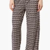 International INC Company Patterned Wide Leg Pants - Black