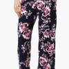 International INC Company Floral Wide Leg Pants - Navy