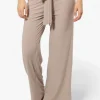International INC Company Solid Belted Palazzo Pants - Beige
