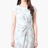 International INC Company Floral Cap Sleeve Day Dress - Mint