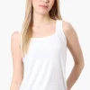 International INC Company Patterned Square Neck Tank Top - White