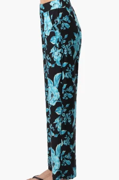 International INC Company Floral Wide Leg Pants - Black