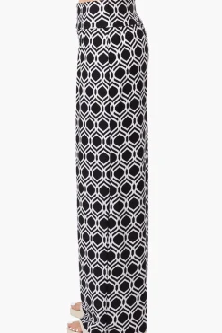 International INC Company Patterned Palazzo Pants - Black