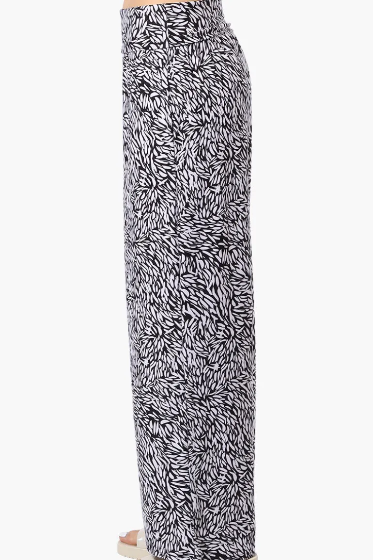 International INC Company Patterned Palazzo Pants - Black