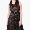 Limite Floral Lace Sequin Day Dress - Black
