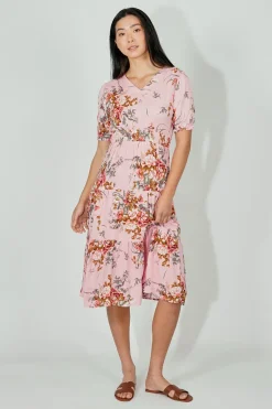 Limite Floral Smocked Tiered Maxi Dress - Pink
