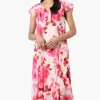 Limite Floral V-Neck Maxi Dress - Pink