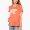 Magazine Mama Bear Printed High Low Tee - Orange