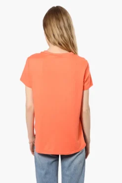 Magazine Mama Bear Printed High Low Tee - Orange