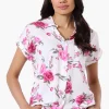 Majora Floral Camp Collar Button Up Shirt - White