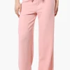 Majora Solid Belted Pants - Pink