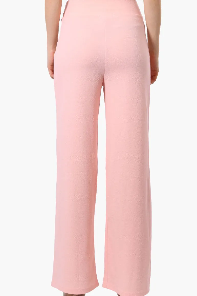 Majora Solid Belted Pants - Pink
