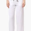 Majora Solid Large Pocket Belted Pants - White