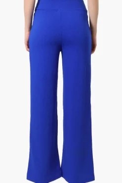 Majora Solid Large Pocket Belted Pants - Blue