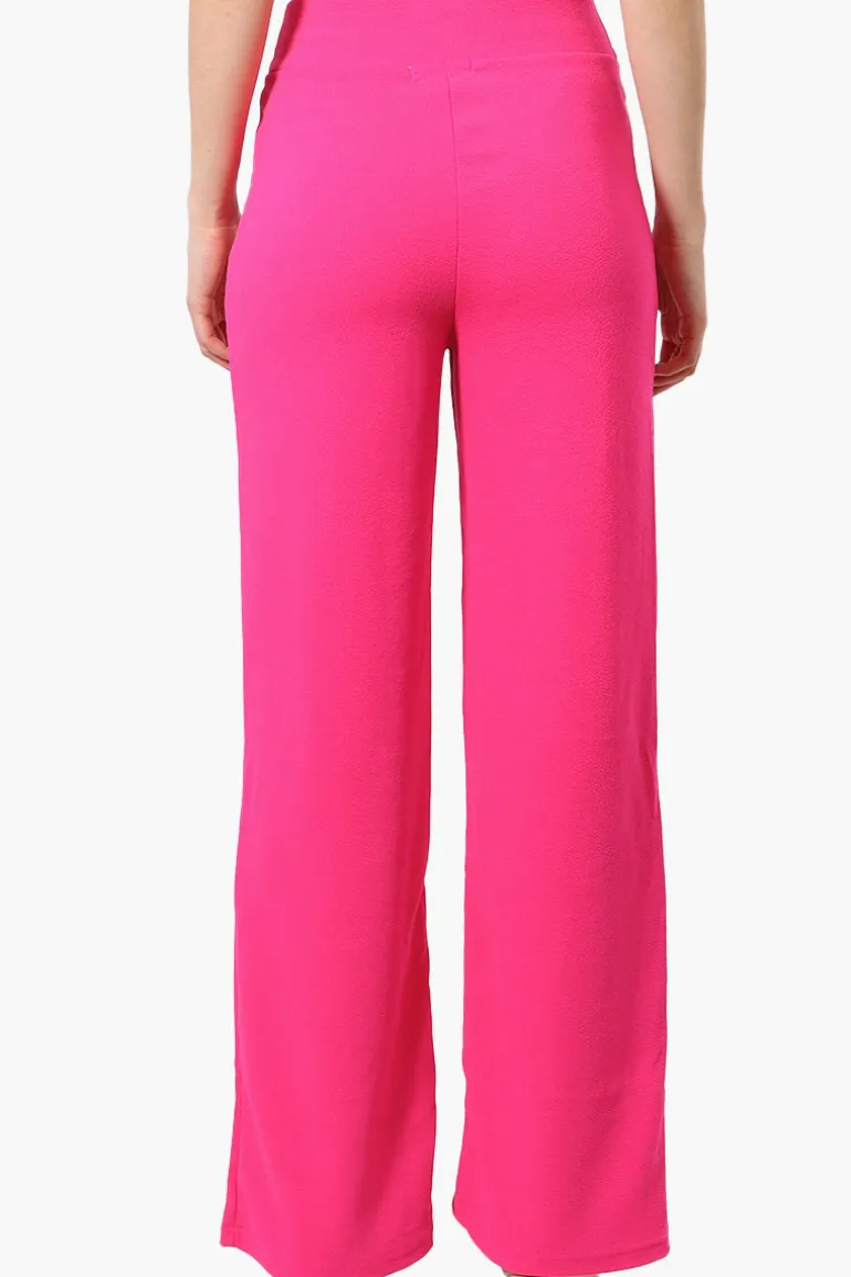 Majora Solid Large Pocket Belted Pants - Pink