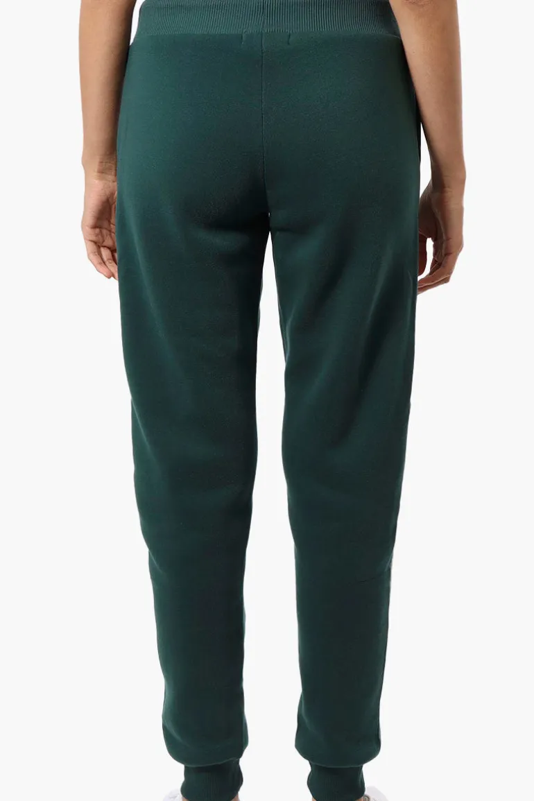 New Look Colour Block Fleece Joggers - Olive