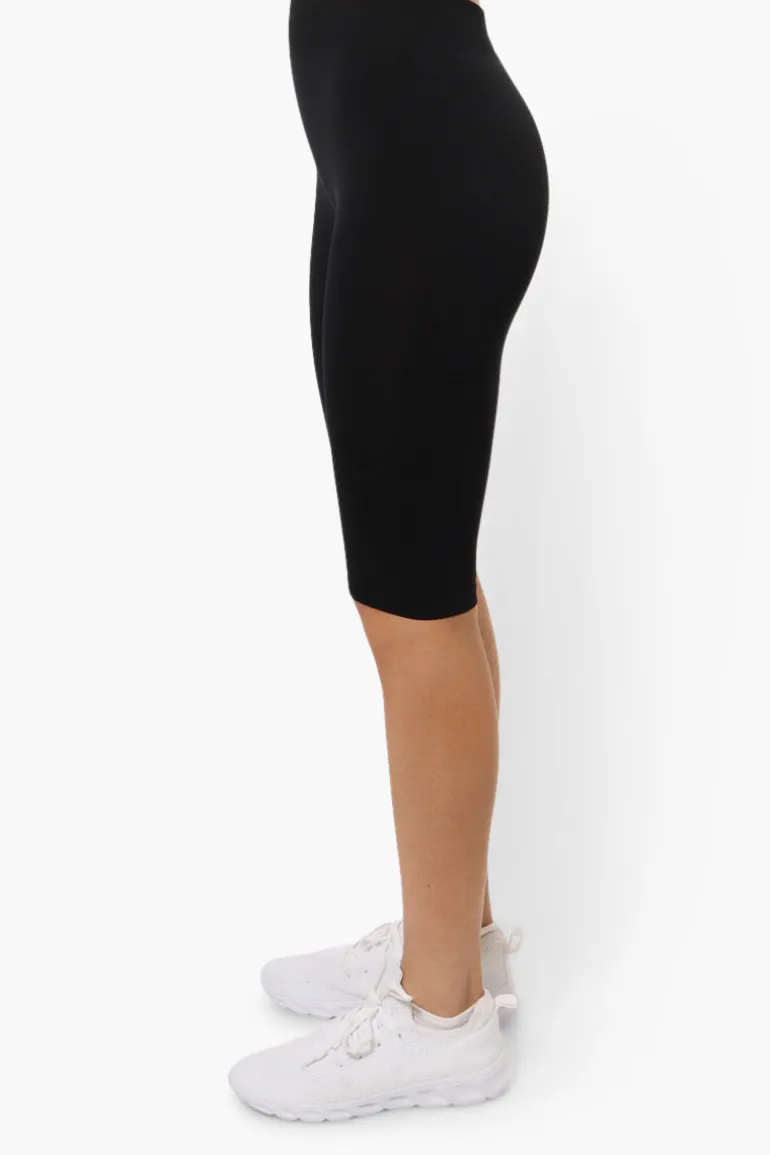 New Look High Waisted Biker Shorts - Black