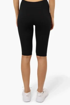 New Look High Waisted Biker Shorts - Black