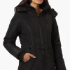 Oppenheimer Hooded Cinched Waist Parka Jacket - Black
