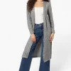 Runaway Bay Long Sleeve Side Slit Duster Cardigan - Grey