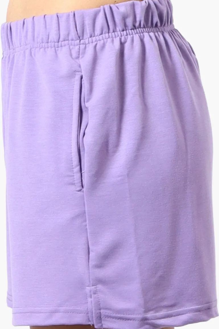 Runaway Bay Sport Basic French Terry Shorts - Lavender