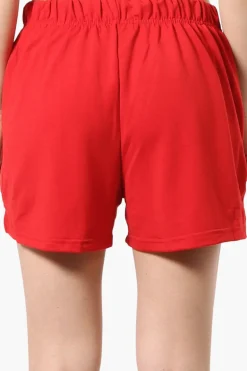 Runaway Bay Sport Basic French Terry Shorts - Red
