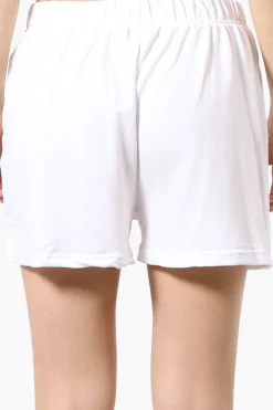 Runaway Bay Sport Basic French Terry Shorts - White