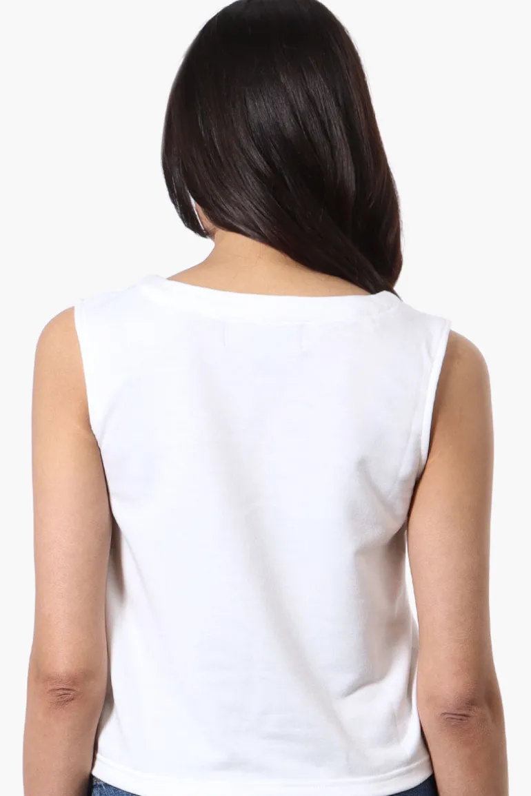 Runaway Bay Sport Button Down V-Waistcoat Vest - White