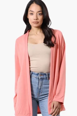 Runaway Bay Sport Long Sleeve Wrap Cardigan - Pink