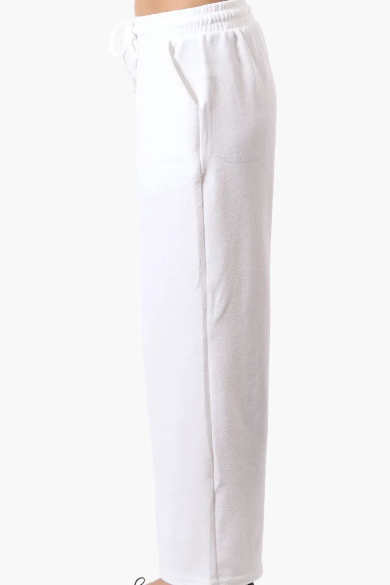 Runaway Bay Tie Waist Wide Leg Pants - White